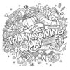 Thanksgiving motives coloring page