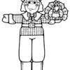 Thanksgiving pilgrim boy coloring page