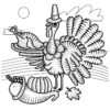 Thanksgiving turkey coloring page