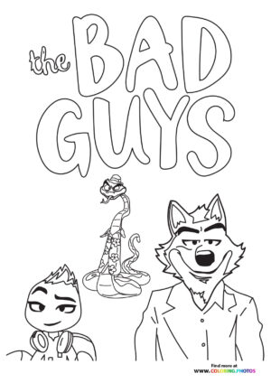 The Bad Guys movie coloring page