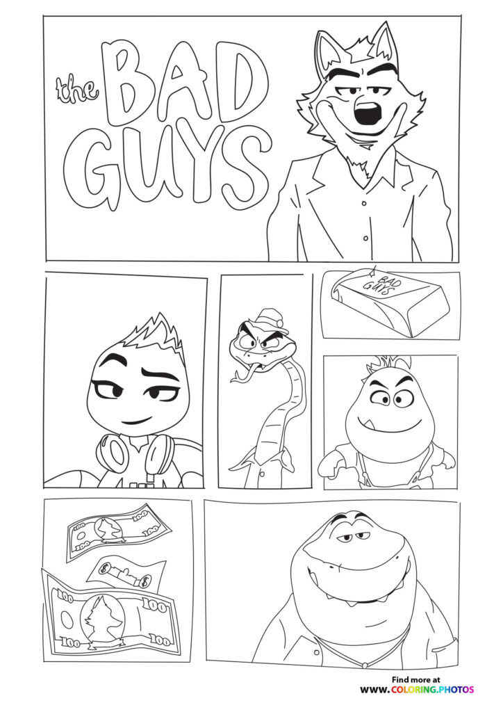 The Bad Guys Coloring Pages Printable