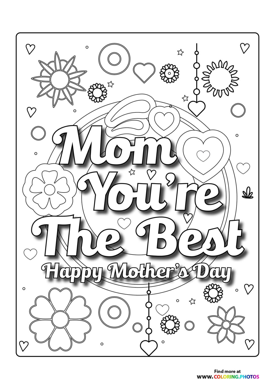Mom and daughter - Coloring Pages for kids