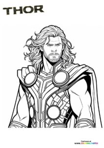 Thor - Coloring Pages for kids - Free and easy print or download!