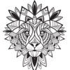 Tiger tattoo coloring for adults