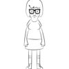 Tina Belcher from Bob's Burgers coloring page