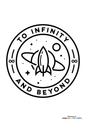 To infinity and beyond coloring page
