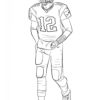 Tom Brady NFL player coloring page