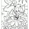 Tom and Jerry in nature coloring page