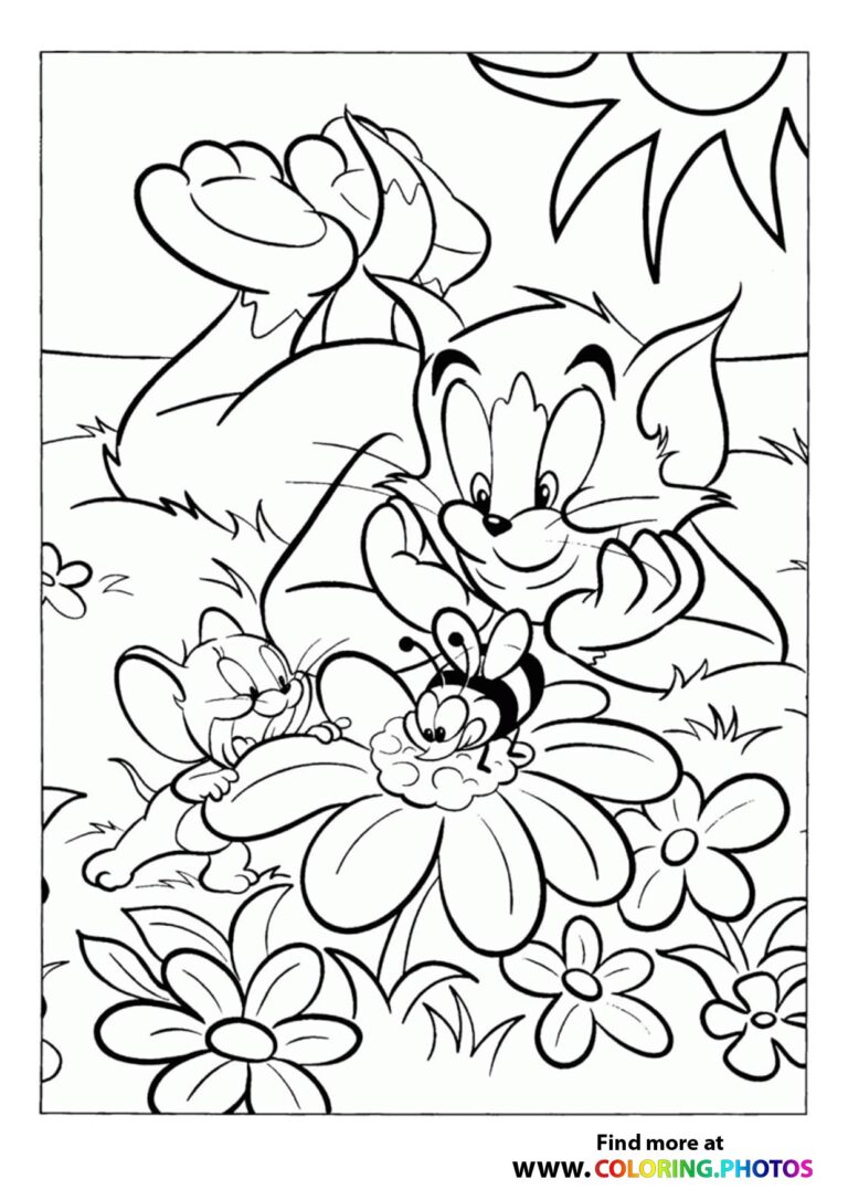 Tom and Jerry - Coloring Pages for kids | Free print or download