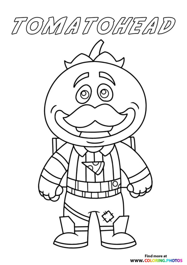 Tiny Tomatohead - Fortnite coloring page