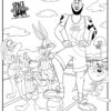 Tune Squad on field coloring page