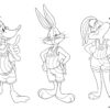 Bugs, Duffy and Lola coloring page