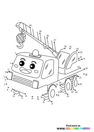 Tow truck swinging dot the dots worksheet