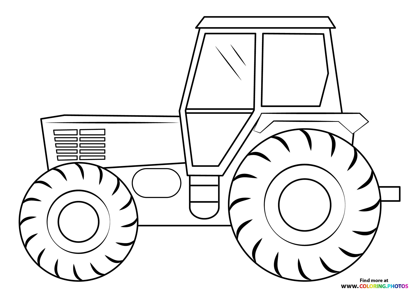 Easy Tractor Coloring Pages