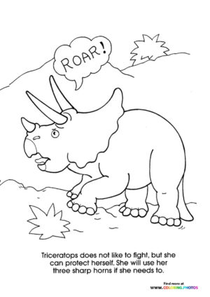 Triceratops with horn