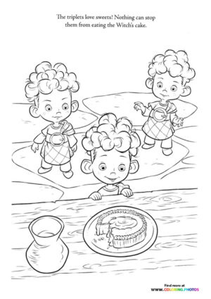 Triplets from Brave coloring page