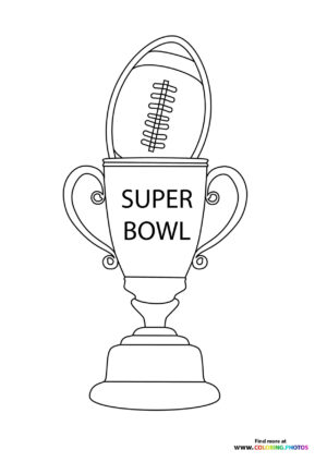 Super bowl trophy coloring page