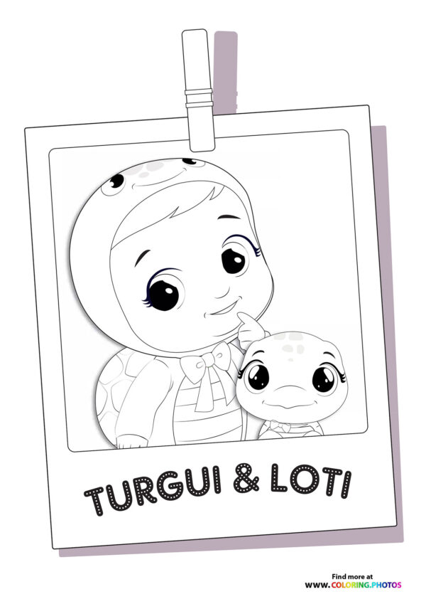 Turgui and Loti - Cry Babies coloring page