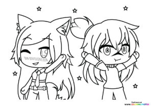 Two girls from Gacha Life