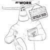 Tylor with a book - Monsters at work coloring page