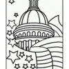 USA capitol Washington coloring page