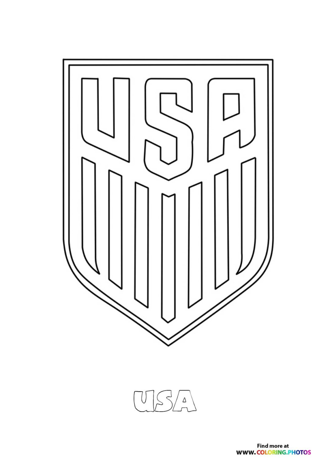 USA team logo Copa America 2024 Coloring Pages for kids