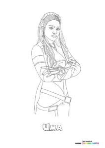Uma from Descendants - Coloring Pages for kids