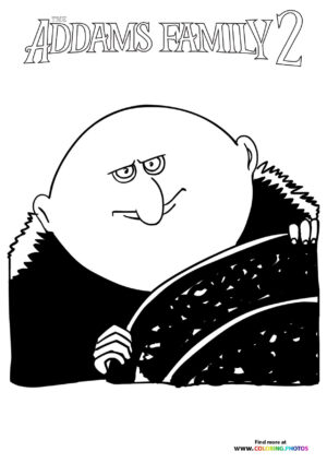 Uncle Fester from Addams Family 2 coloring page