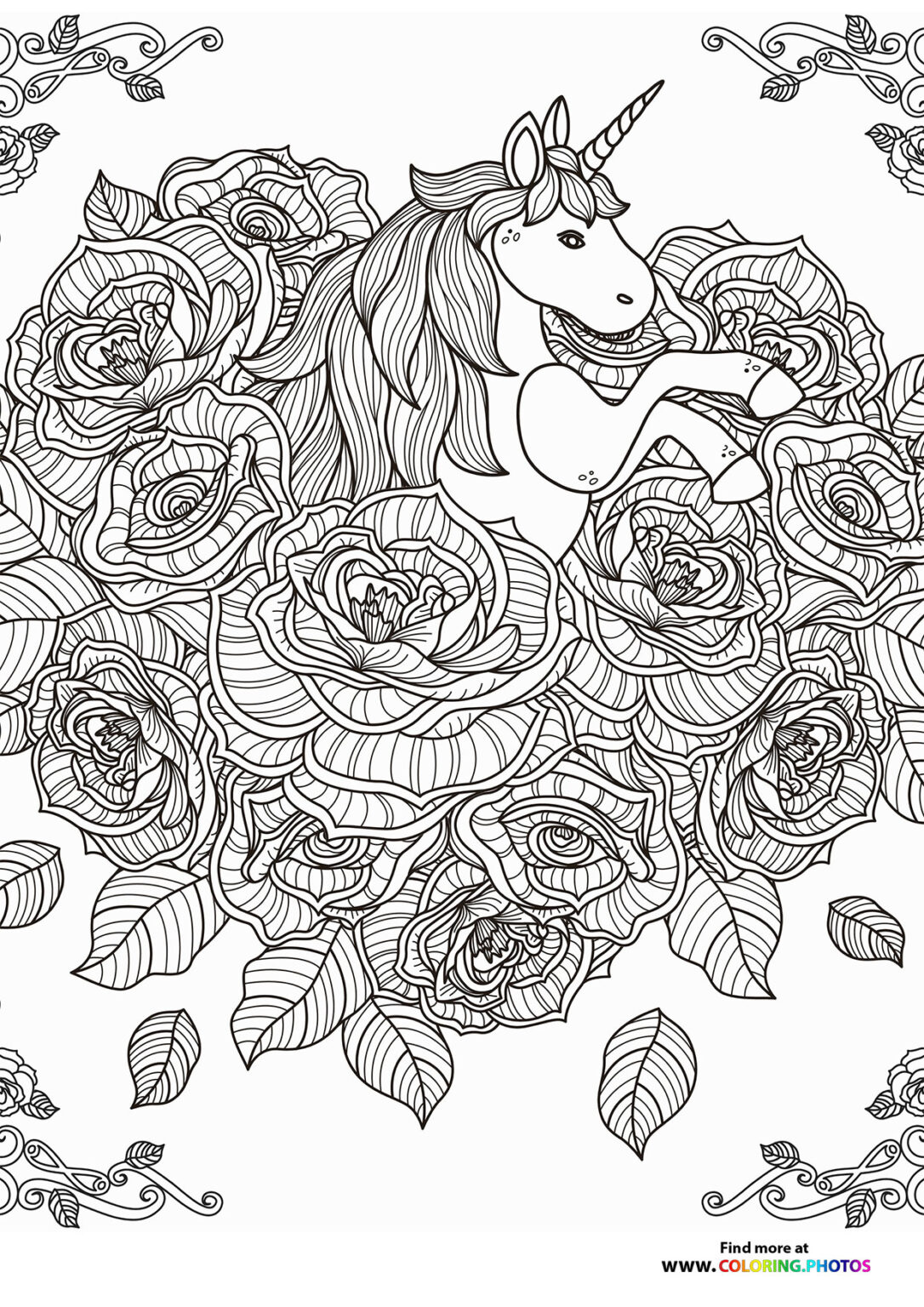 free printable coloring pages for adults unicorns