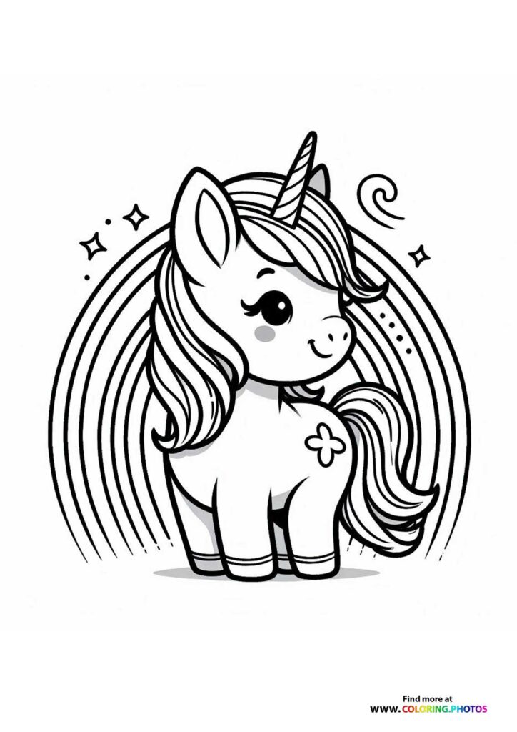 Unicorns - Coloring Pages for kids | Free and easy print or download