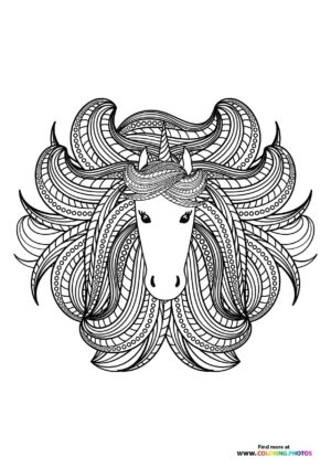 Unicorn with nice hair adult