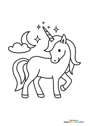 Unicorn with shiny horn