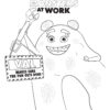 Val with a wrench - Monsters at work coloring page