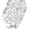 Valentines bouquet coloring page