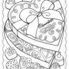 Valentines day chocolade coloring page