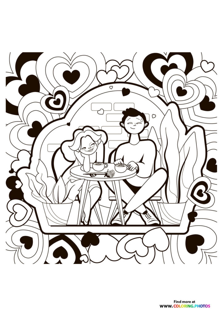 Lego valentine - Coloring Pages for kids