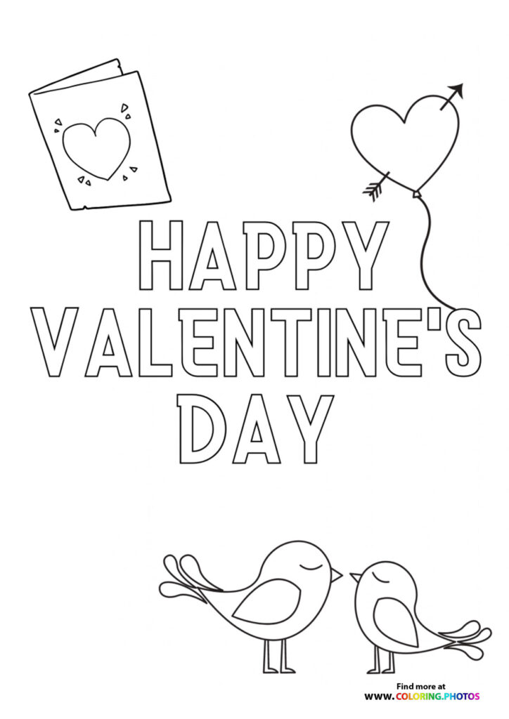 Valentines doodles - Coloring Pages for kids | Free and easy print