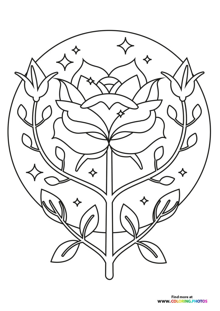 Valentines flowers - Coloring Pages for kids | Free and easy print