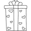 Valentines day gift coloring page