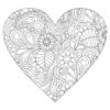 Valentines nature hearth mandala coloring page