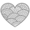 Valentines rainbow hearth mandala coloring page