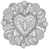Valentines mandala coloring page