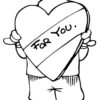 Valentines day gift for you coloring page