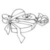 Valentines day hearth gift coloring page