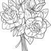 Valentines roses coloring page