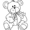 Valentines Teddy Bear coloring page