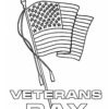 Veterans Day American flag coloring page