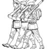 Marching soliders coloring page