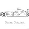 Virgin Formula 1 car coloring page