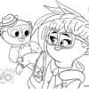 Vivo and Gabriela hanging out coloring page